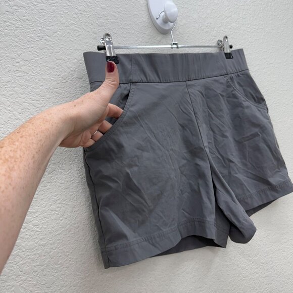 Columbia Anytime Gray Casual Nylon Stretch Hiking Shorts AK0418 Womens sz Large - Picture 3 of 9
